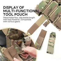 IDOGEAR sac à dos tactique fermeture éclair sur panneau arrière Support Quad Mag YKK fermeture éclair sac de Support polyvalent pour gilet de chasse 35141