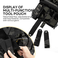 IDOGEAR sac à dos tactique fermeture éclair sur panneau arrière Support Quad Mag YKK fermeture éclair sac de Support polyvalent pour gilet de chasse 35141