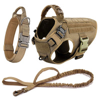 Harnais Tactique Militaire pour Chien - Gilet MOLLE avec Pochettes Nylon