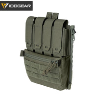 IDOGEAR sac à dos tactique fermeture éclair sur panneau arrière Support Quad Mag YKK fermeture éclair sac de Support polyvalent pour gilet de chasse 35141
