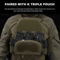 Pochette Triple Magnétique + Admin MOLLE - Multi-Calibre Cordura