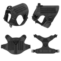 Harnais Tactique Militaire pour Chien - Gilet MOLLE avec Pochettes Nylon