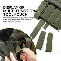 IDOGEAR sac à dos tactique fermeture éclair sur panneau arrière Support Quad Mag YKK fermeture éclair sac de Support polyvalent pour gilet de chasse 35141