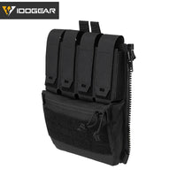 IDOGEAR sac à dos tactique fermeture éclair sur panneau arrière Support Quad Mag YKK fermeture éclair sac de Support polyvalent pour gilet de chasse 35141