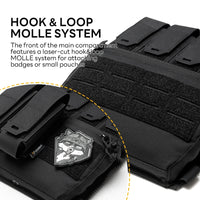 IDOGEAR sac à dos tactique fermeture éclair sur panneau arrière Support Quad Mag YKK fermeture éclair sac de Support polyvalent pour gilet de chasse 35141