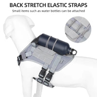 Harnais Tactique Oxford Anti-Traction - Gilet Léger Réfléchissant Grands Chiens