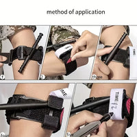 Ensemble Garrot 3-en-1 MOLLE - Support Cisailles Traumatologie Nylon EMT