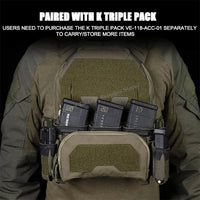 Pochette Chargeurs Tactique Triple Magnétique - Multi-Calibre M4 5.56 9mm Glock