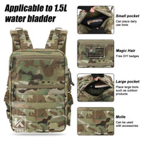 Sac d'Hydratation Tactique MOLLE 1,5L - Vessie d'Eau Modulaire