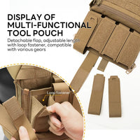 IDOGEAR sac à dos tactique fermeture éclair sur panneau arrière Support Quad Mag YKK fermeture éclair sac de Support polyvalent pour gilet de chasse 35141