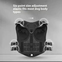 Harnais Tactique Oxford Anti-Traction - Gilet Léger Réfléchissant Grands Chiens