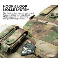 IDOGEAR sac à dos tactique fermeture éclair sur panneau arrière Support Quad Mag YKK fermeture éclair sac de Support polyvalent pour gilet de chasse 35141