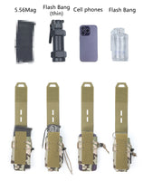 Pochette Grenade MOLLE - Flashbang et Fumigène Tactique Nylon