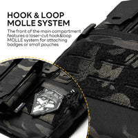 IDOGEAR sac à dos tactique fermeture éclair sur panneau arrière Support Quad Mag YKK fermeture éclair sac de Support polyvalent pour gilet de chasse 35141