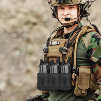 Pochette universelle Triple pour magazines, porte-munitions Double couche Compatible Molle pour plates-formes M4/M16, M14, AK, AR