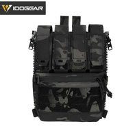 IDOGEAR sac à dos tactique fermeture éclair sur panneau arrière Support Quad Mag YKK fermeture éclair sac de Support polyvalent pour gilet de chasse 35141