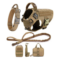 Harnais Tactique Militaire pour Chien - Gilet MOLLE avec Pochettes Nylon